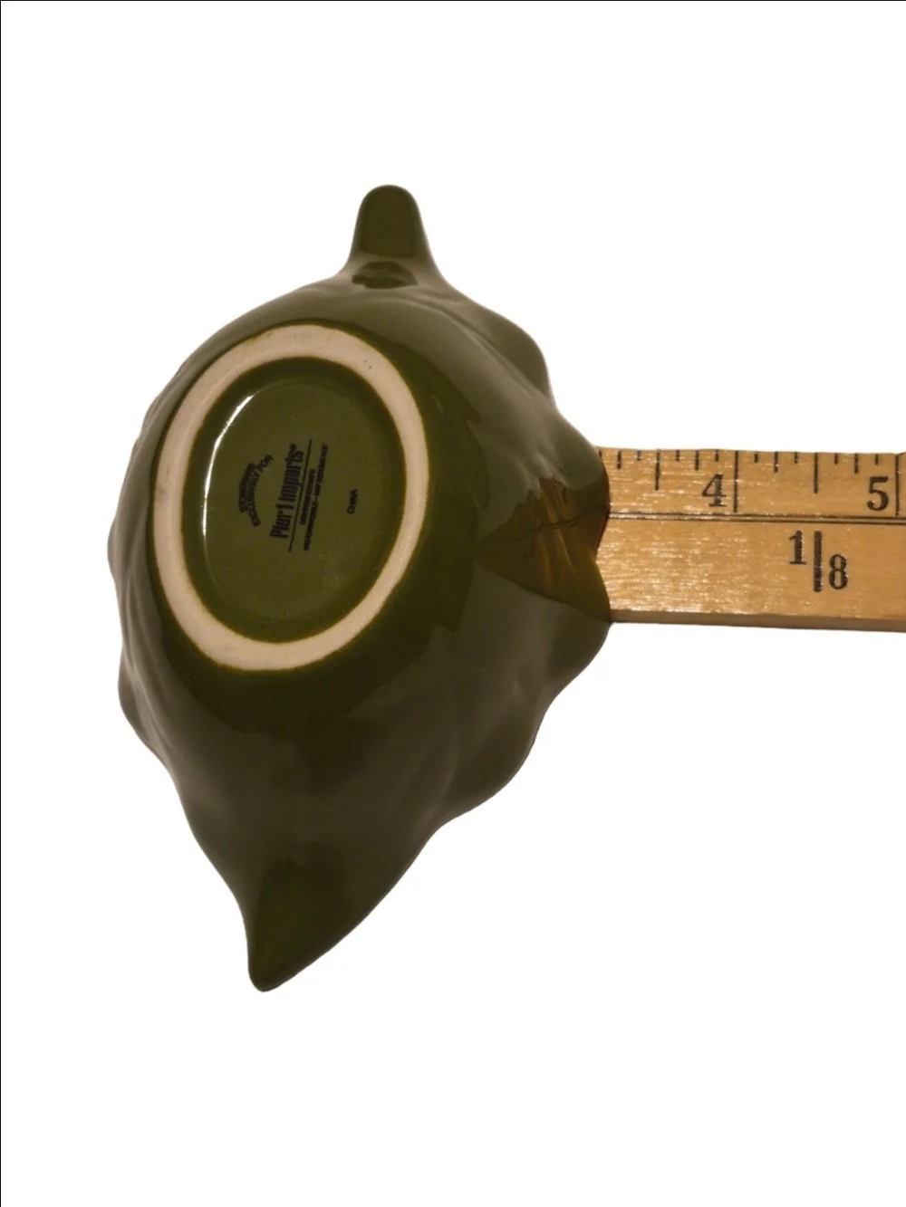 Pier 1 Olive Leaf Ceramic Snack Or Condiments Bowl's